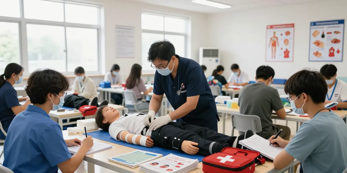 Healthcare professional applying a Sam splint in Canada during training session, showcasing essential first aid skills.