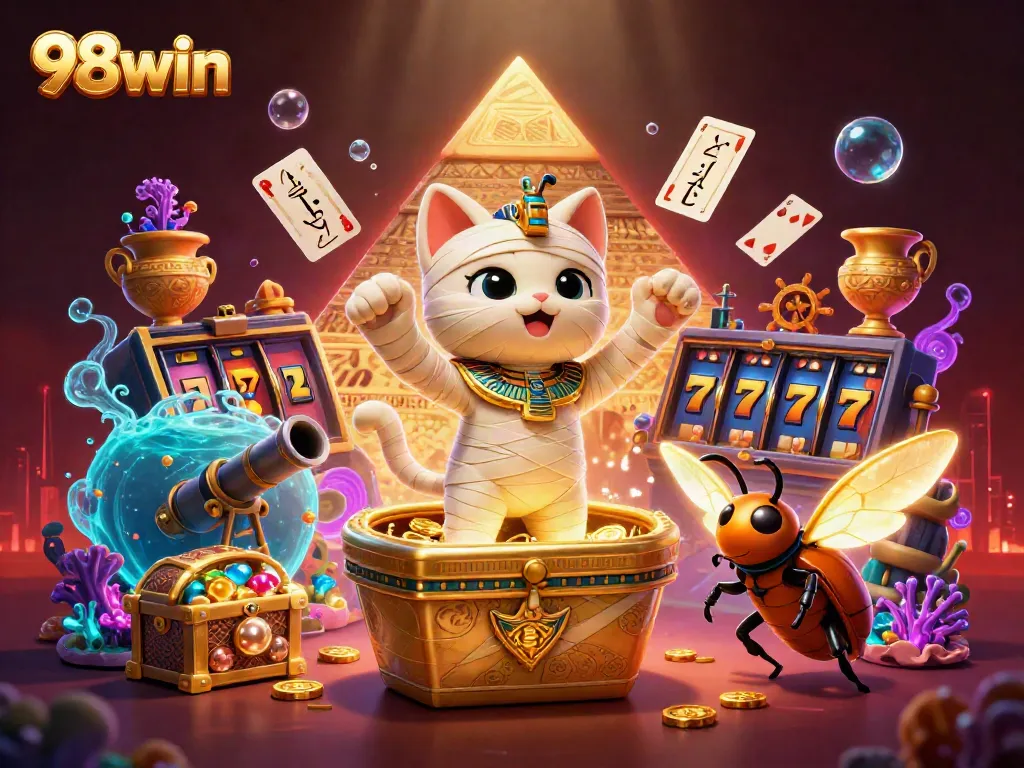 Experience thrilling action at 98win with vibrant slot machines and treasures!